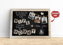 Load image into Gallery viewer, Personalized Mother's Day Canvas Gift for Wife from Husband, Custom Photo Collage Happy Mother's Day N2532