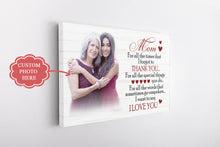 Load image into Gallery viewer, Personalized Mom Canvas| Mom I Love You| Custom Mom Photo Wall Art, Mother's Day Gift, Birthday Gift for Mom, Mother| N1456