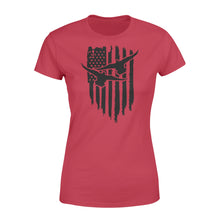 Load image into Gallery viewer, Duck Hunting American Flag Clothes, Shirt for Hunting NQS121- Standard Women's T-shirt