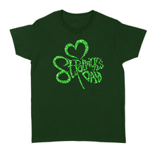 Load image into Gallery viewer, Men Women's St. Patrick's Day Shamrock T-Shirt - FSD1399D07
