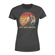 Load image into Gallery viewer, Custom photo best horse mom ever vintage personalized gift women's t-shirt