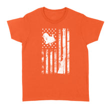 Load image into Gallery viewer, Hunting Shirt with American Flag, Shotgun Hunting Shirt, Turkey Hunting Shirt, Gifts for Hunters D05 NQS1338 - Standard Women's T-shirt