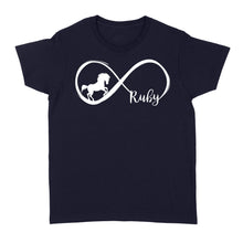 Load image into Gallery viewer, Custom Gift For Horse Lover Infinite Love Teen Girls Women Horse Lovers, horse shirts D06 NQS3220 Women's T-shirt