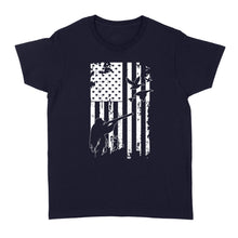 Load image into Gallery viewer, White American flag duck hunting legend hunter NQSD248 - Standard Women's T-shirt