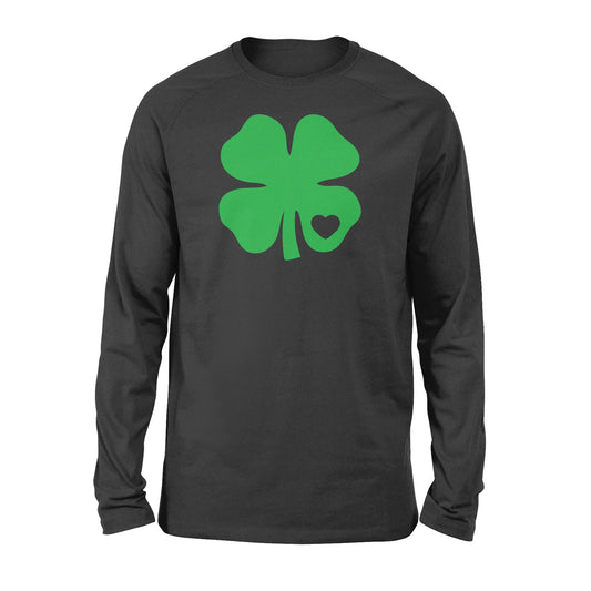 St Patrick Heart Irish Green Shamrock Long sleeve Shirt - FSD1402D07