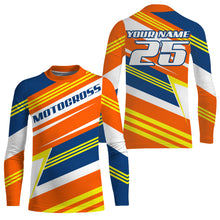 Load image into Gallery viewer, Custom name number motocross jersey UPF kids men women dirt bike motorcycle offroad racing shirt NMS1033