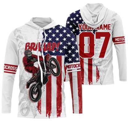 American motocross jersey personalized UPF30+ Brap dirt bike racing off-road motorcycle riders NMS987