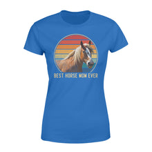 Load image into Gallery viewer, Custom photo best horse mom ever vintage personalized gift women's t-shirt