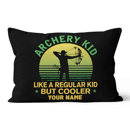 Custom Funny Archery Kid Retro Vintage Pillow, Funniest Pillows Gifts TDM0786