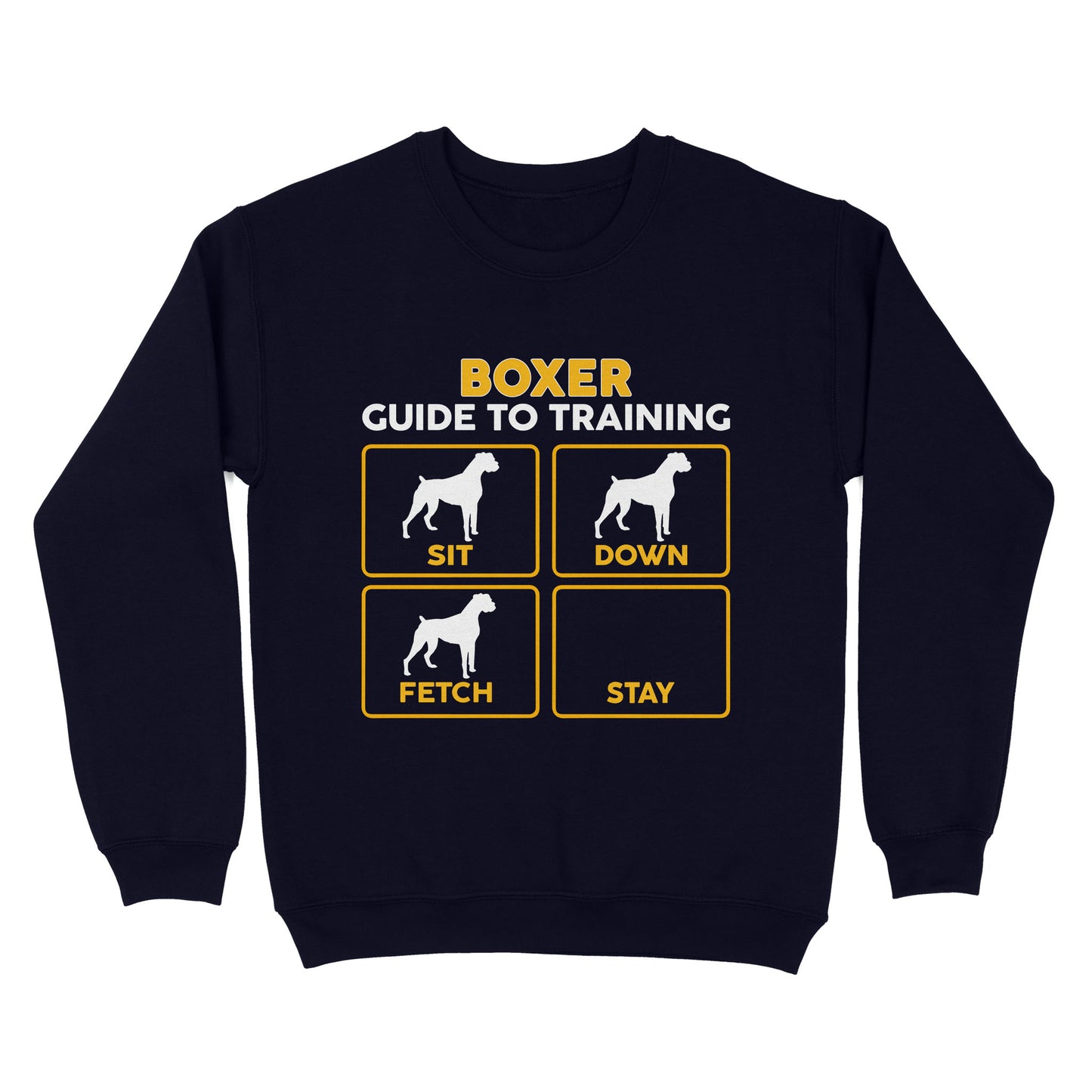 Boxer Standard Sweatshirt | Funny Guide to Training dog - FSD2408D08