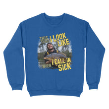 Load image into Gallery viewer, Funny Fishing Shirt Customize Photo "This is what I look like when I call in Sick" FSD2427D03