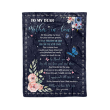 Load image into Gallery viewer, To Mother in law blanket I appreciate All you do gifts for mother in law - FSD1293