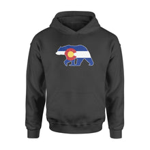 Load image into Gallery viewer, Colorado bear hunting Hoodie, CO State Flag Bear Hunter - NQSD233