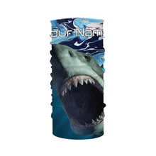 Load image into Gallery viewer, Personalized Shark Fishing Wave Camo Custom performance Fishing Shirts, UV Protection Shark Fishing apparel - TMTS054