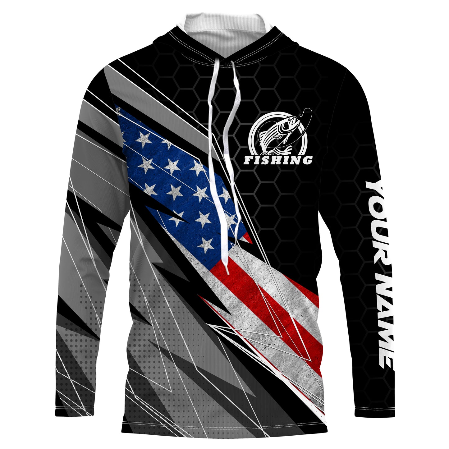 Personalized Fishing Jerseys American Flag UV Custom Long Sleeves Patriotic Fishing Apparel Gifts TTN83