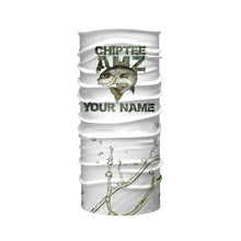 Load image into Gallery viewer, Striped Bass fishing scales custom name with funny striper ChipteeAmz's art UV sun protection shirts AT039