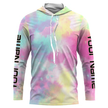 Load image into Gallery viewer, Custom Womens pastel Tie Dye Shirts, UV Long Sleeve Fishing Shirts for women - IPHW1722