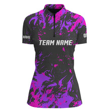 Load image into Gallery viewer, Personalized Bowling Team Jerseys, Bowling Shirts For Women With Customized Name | Pink IPHW4511
