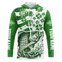 Load image into Gallery viewer, Custom St Patrick'S Day American Flag Crappie Fishing Shirts, Patriotic Crappie Fishing Jerseys IPHW5898