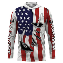 Load image into Gallery viewer, The rodfather Fish hook American Flag Shirts, Personalized father's day Fishing gifts - IPHW1167