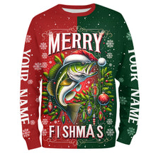 Load image into Gallery viewer, Merry Fishmas Bass Custom  Christmas Fishing Shirts Fisherman'S Fishing Gifts IPHW5552