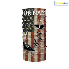 Load image into Gallery viewer, US Fishing Fish Hook American Flag patriotic UV protection custom long sleeves fishing apparel NQS1343