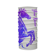 Load image into Gallery viewer, Love Horse purple galaxy Custom All over print Shirts, personalized horse shirt for girl, gift for horse lovers - NQS2689