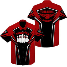 Load image into Gallery viewer, Custom Hawaiian bowling shirt for bowling – personalized team jersey front view