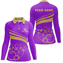 Load image into Gallery viewer, personalized bowling shirt for women – custom name design side view