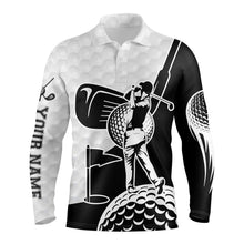 Load image into Gallery viewer, Golf club custom name all over print Golf polo, long sleeve polo, golf apparel, golf gifts for men NQS3304