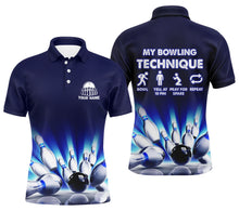 Load image into Gallery viewer, Custom bowling shirt for men – personalized team jersey front view