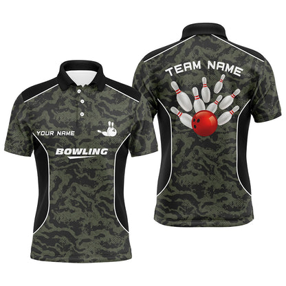 Custom bowling shirt for men – personalized team jersey front view