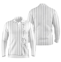 Load image into Gallery viewer, Personalized mens golf polo shirts custom name golf tops mens, golf gifts for men | White NQS4654