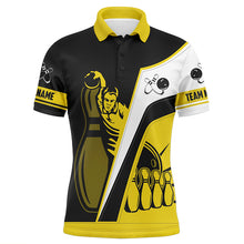 Load image into Gallery viewer, Personalized bowling shirt for men – bowling team jersey detail