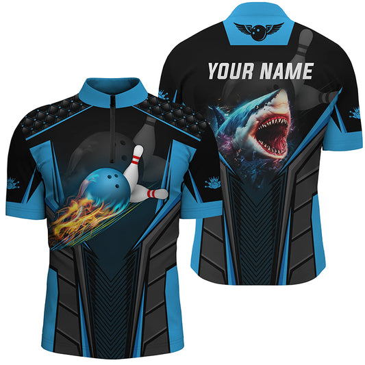 Custom bowling shirt for men – personalized team jersey front view