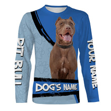 Load image into Gallery viewer, American Pit Bull Terrier Customize Name 3D All over print Shirts, Pit Bull dog lover Gifts FSD3536