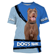 Load image into Gallery viewer, American Pit Bull Terrier Customize Name 3D All over print Shirts, Pit Bull dog lover Gifts FSD3536