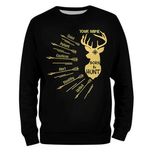 Load image into Gallery viewer, Personalized Born to Hunt with Hunter's Qualities Shirt, Perfect Custom Shirt for Deer Hunter, Hunting Gifts FSD4201