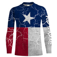Load image into Gallery viewer, Distressed Texas Flag Performance Shirts Sun/UV Protection - Personalized Texas Apparel, Gifts for Men, Women and Kid FSD2188