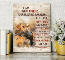 Load image into Gallery viewer, Personalized Dog Canvas| Hunting Partner custom Dog's image and Name Canvas| Gift for bird Hunters FSD3878