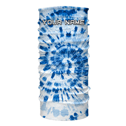 Custom blue Tie Dye long sleeve Shirts, Performance UV protection Fishing shirt FSD3368