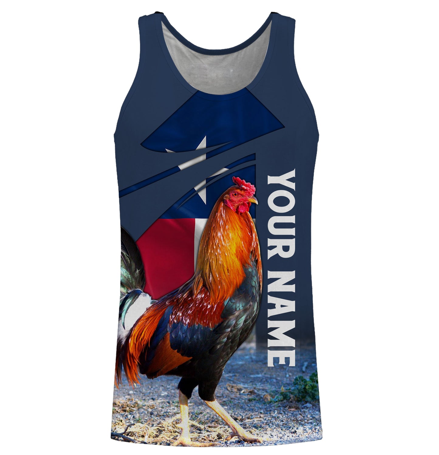 Rooster Texas Flag Custom Name 3D All Over Printed Shirts, Hoodie - Rooster Lovers Gifts Idea FSD2613