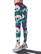 Load image into Gallery viewer, Skull Leggings Custom name Full printing leggings gifts for women skull lovers FSD1739