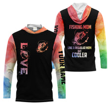Load image into Gallery viewer, Bass Fishing Mom "Like A Regular Mom But Cooler" Shirt Funny Mother Gift Idea custom name T-Shirt, Long sleeve UPF30+ FSD1728