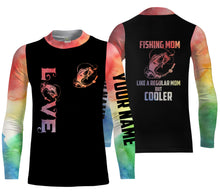 Load image into Gallery viewer, Bass Fishing Mom "Like A Regular Mom But Cooler" Shirt Funny Mother Gift Idea custom name T-Shirt, Long sleeve UPF30+ FSD1728