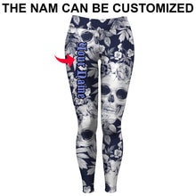 Load image into Gallery viewer, Skull Leggings for Women Custom name Full printing leggings FSD1738