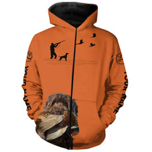Load image into Gallery viewer, Pudelpointer Dog Pheasant Hunting Custom name Orange Shirts for Upland hunters FSD3955