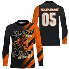 Load image into Gallery viewer, Let's Get Dirty personalized Motocross jersey UPF30+ Extreme dirt bike racing offroad long sleeves NMS1103