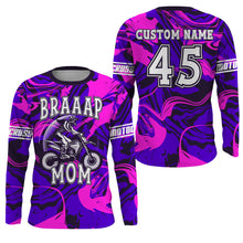 Load image into Gallery viewer, Dirt Bike Mom Personalized Jersey UPF30+ Brap Motocross Mom Racing Shirt Mother's Day Gift NMS1379