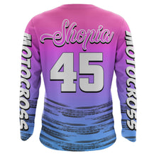 Load image into Gallery viewer, Motocross Mom Personalized Jersey UPF30+ Pink Women Dirt Bike Racing Shirt Mother's Day Gift NMS1376